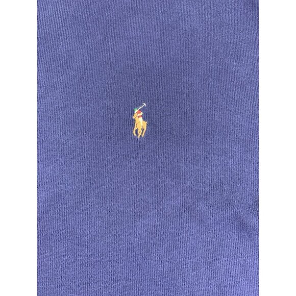 Polo Ralph Lauren Sweater Mens 2XL XXL Estate Rib Quarter Zip Navy Blue Preppy - Picture 4 of 8